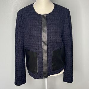 Ann Taylor Tweed suit jacket. Dark Academia. Size 4** See measurements. Cropped.